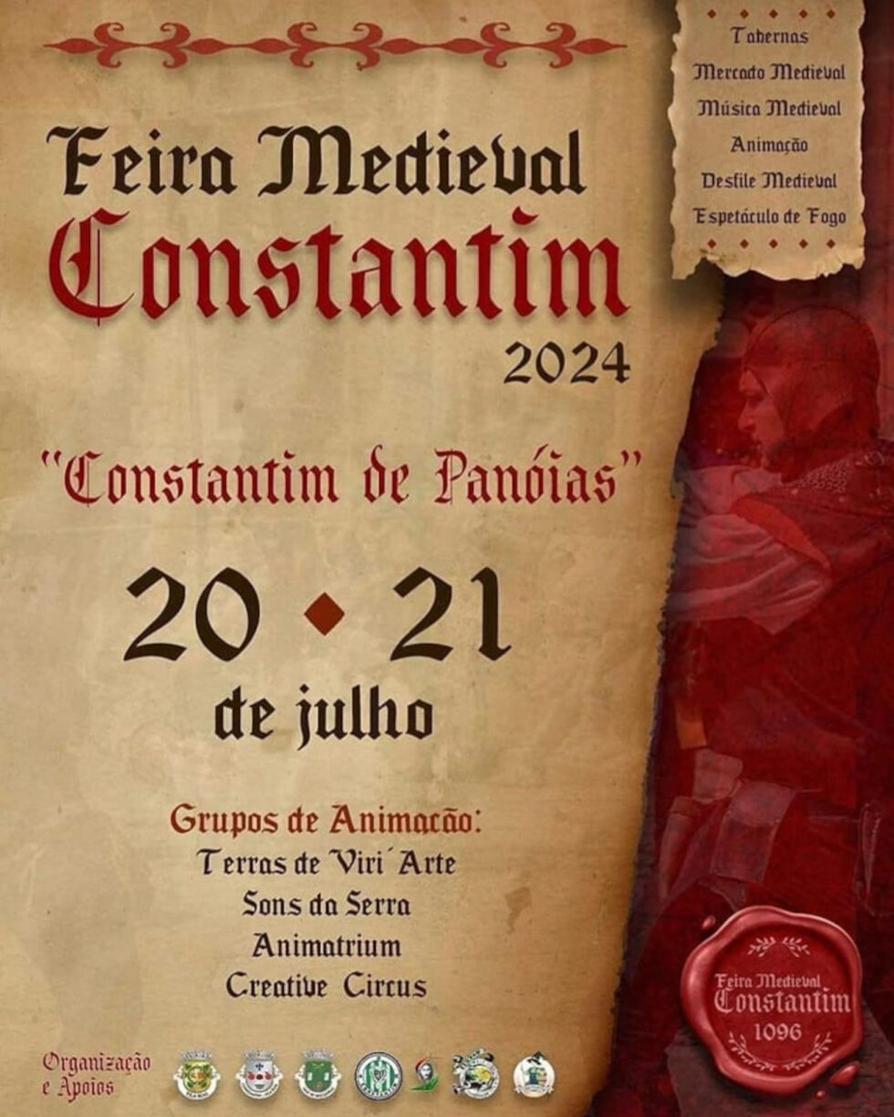 cartaz feira medieval de constantim 20 julho 2024 vila real