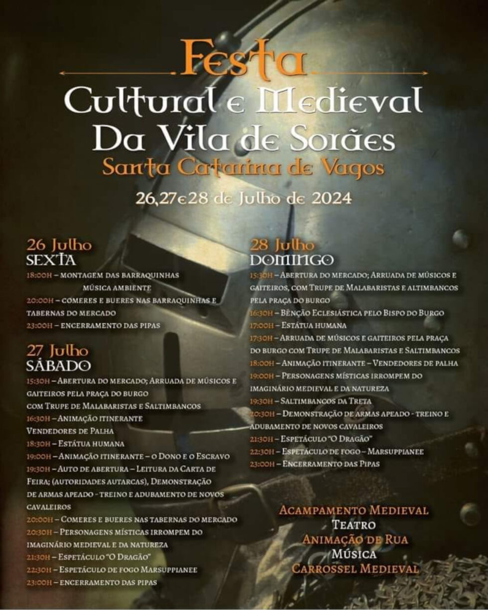 festa cultural e medieval de santa catarina de vagos 26 de julho 2024