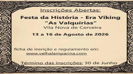 Festa da História de V. N. de Cerveira 13 de Agosto de 2026 Vila Nova de Cerveira