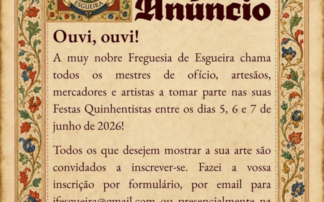 Festas Quinhentistas da Esgueira 5 de Junho de 2026 Esgueira